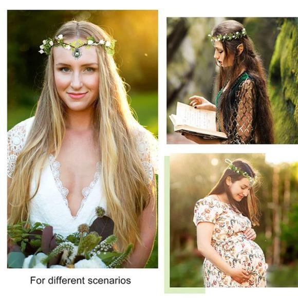 Woodland Flower Crown | Crystal Headpiece - Picture 4 of 6